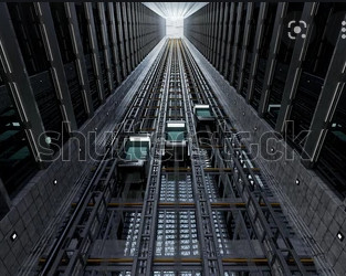 ลิฟต์โดยสารความเร็วสูง FuJi 6.0m / s 8 คนลิฟต์โดยสารสำหรับแฟลต
