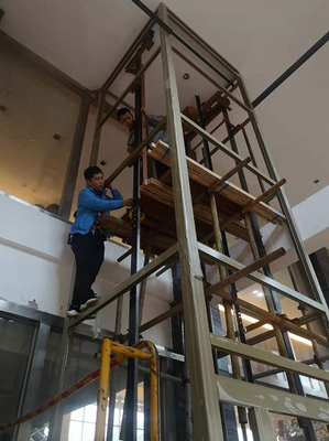 0.63m / s 320KG ลิฟต์บ้านไร้เพลา 4 คนลิฟต์แก้วที่อยู่อาศัย