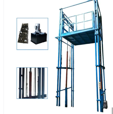 ลิฟต์ขนส่งสินค้าเชิงพาณิชย์ 8 ตัน 4 ชั้น 1200KG ไฮดรอลิกลิฟท์