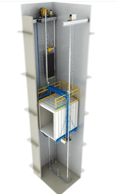 400KG ลิฟต์แก้วไฮดรอลิก 6m 0.4m / s ลิฟต์กลางแจ้งสำหรับรถเข็น