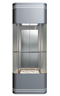 1600KG AC VVVF ลิฟต์แบบพาโนรามา
