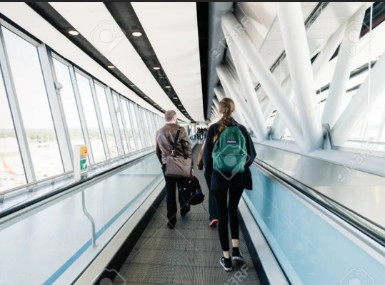 บันไดเลื่อนสนามบิน 12 องศา Flat 5000KG Pallet Type Moving Walkway