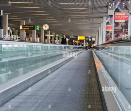 FUJI 5000KG ทางเลื่อนสนามบิน 1400mm Outdoor Travelator